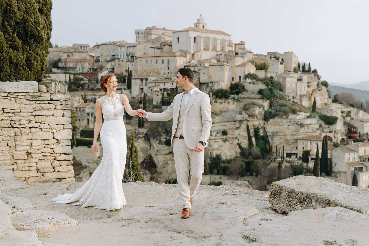 Shooting photo couple à Gordes